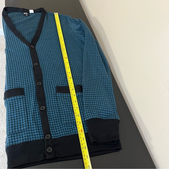 BDG Urban Outfitters Plaid V-Neck Cardigan Long Sleeve T-Shirt - Picture 13 of 14